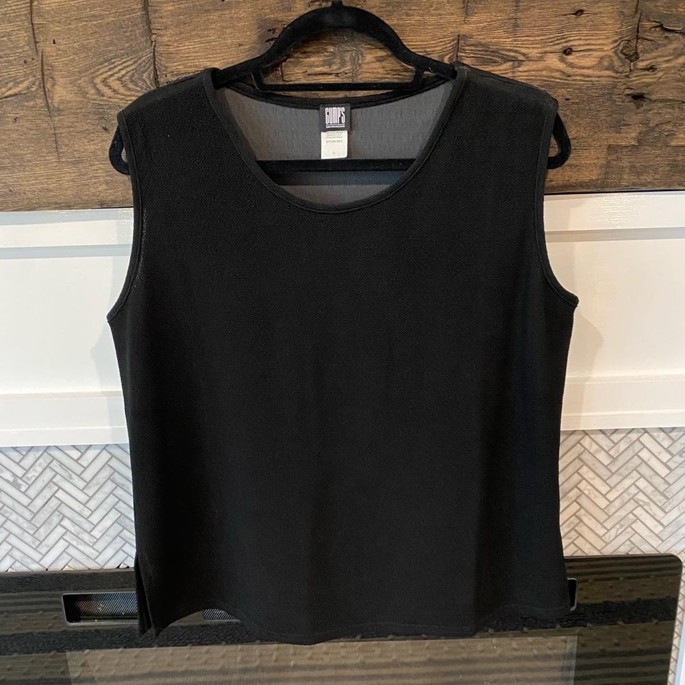 Black Gump Textured Tank Top Size Large